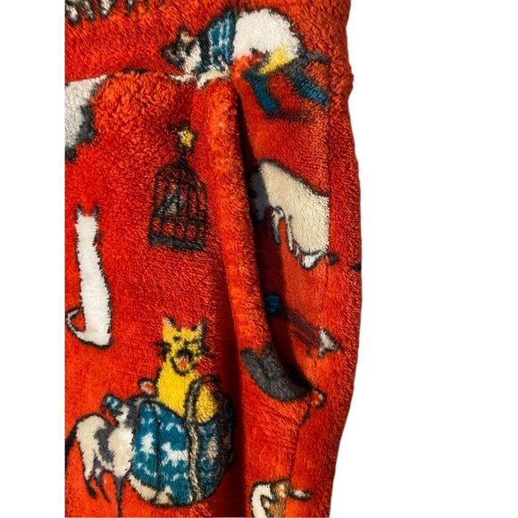 Vera Bradley Holiday Cat Red Pajama Fleece pants Size Small - Picture 3 of 5